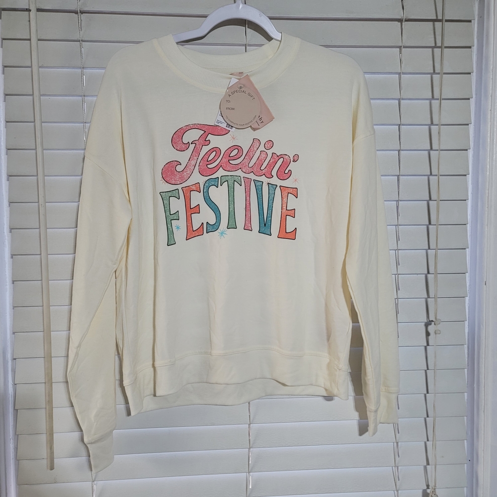 Feelin' Festive Cream Sweatshirt